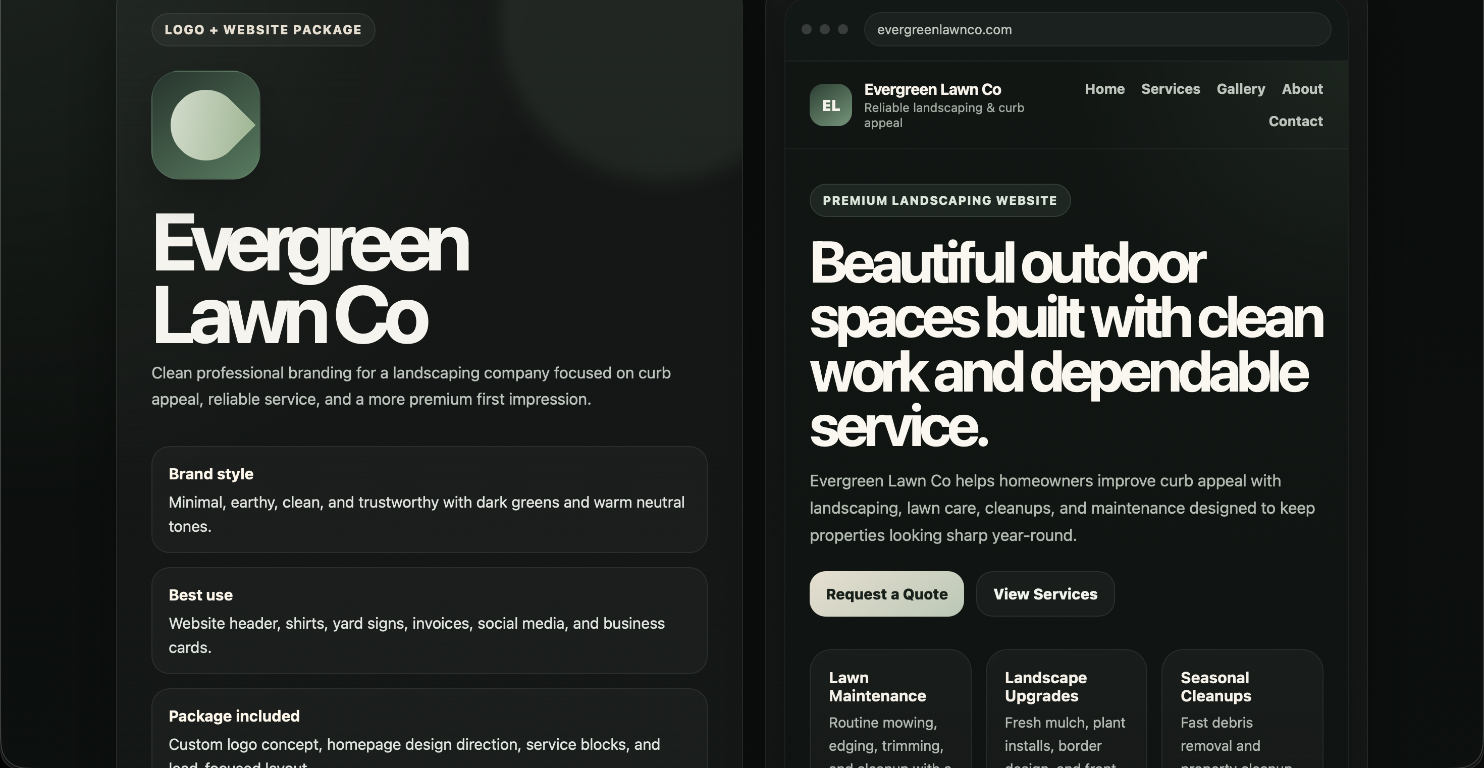 Logo and website package