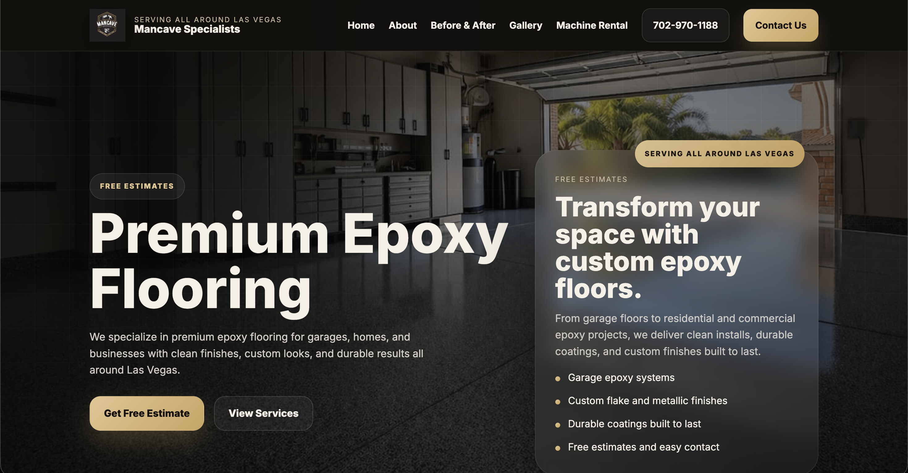 Mancave Specialists website
